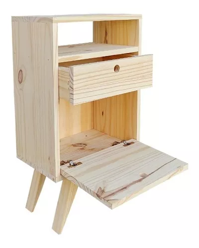 Mesa De Luz Nórdica Escandinava - Vista 3