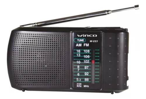 Radio Winco W223 W223N portátil color negro